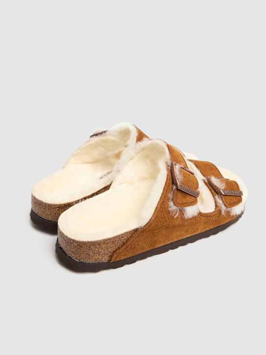 BIRKENSTOCK: Sandali Arizona in shearling e camoscio