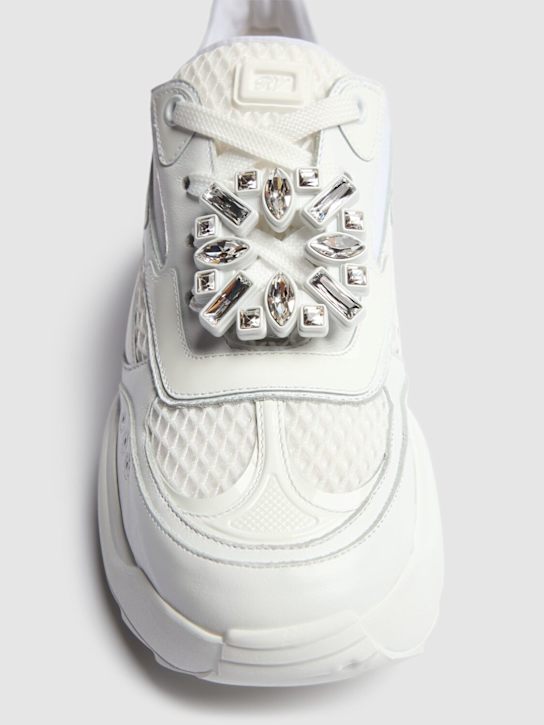 Roger Vivier: Sneakers Viv On The Run in mesh con lacci