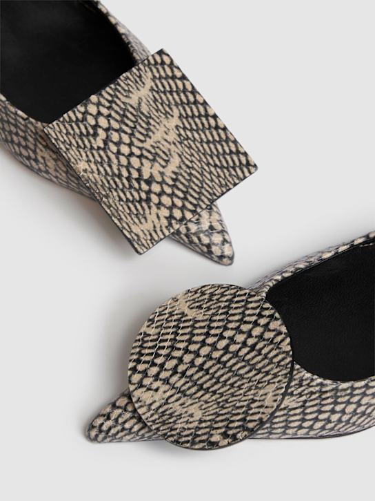 Jacquemus: 40mm hohe Pumps mit Pythondruck „Duelo B“