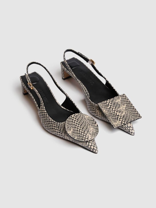 Jacquemus: 40mm hohe Pumps mit Pythondruck „Duelo B“