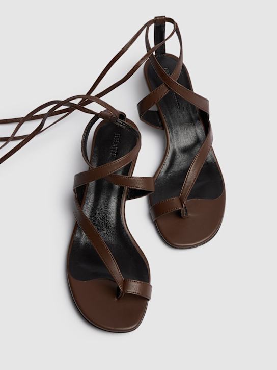 Khaite: Sandali infradito Aimee in pelle 35mm