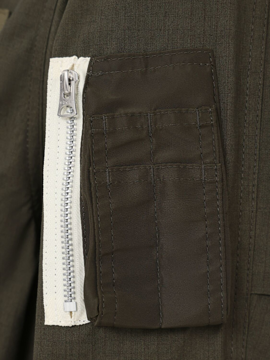 Sacai: Ripstop-Mantel