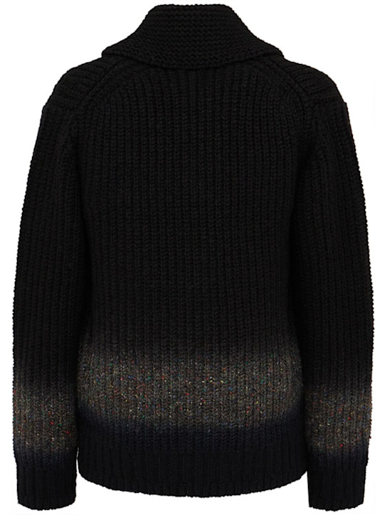 Sacai: Strickjacke aus garngefärbter Wolle