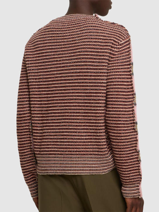 Marni: Mixed striped roundneck sweater