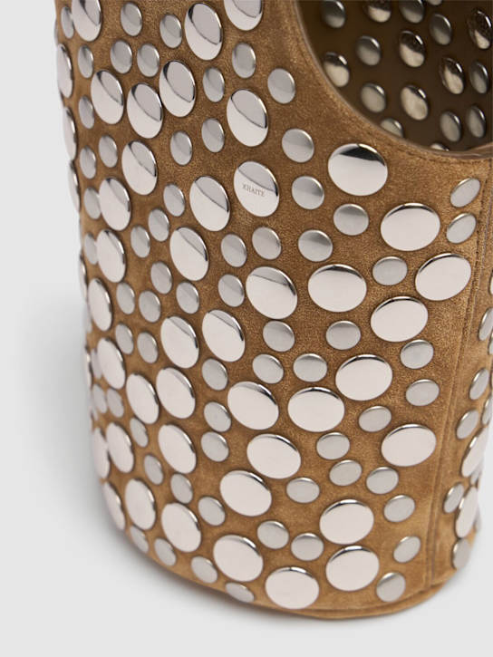Khaite: Petit sac à main en daim Livia