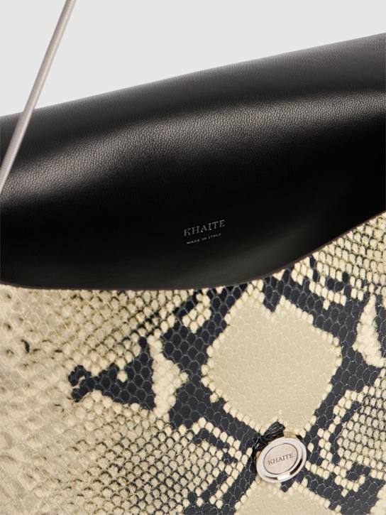 Khaite: Borsa Bobbi in pelle goffrata effetto pitone