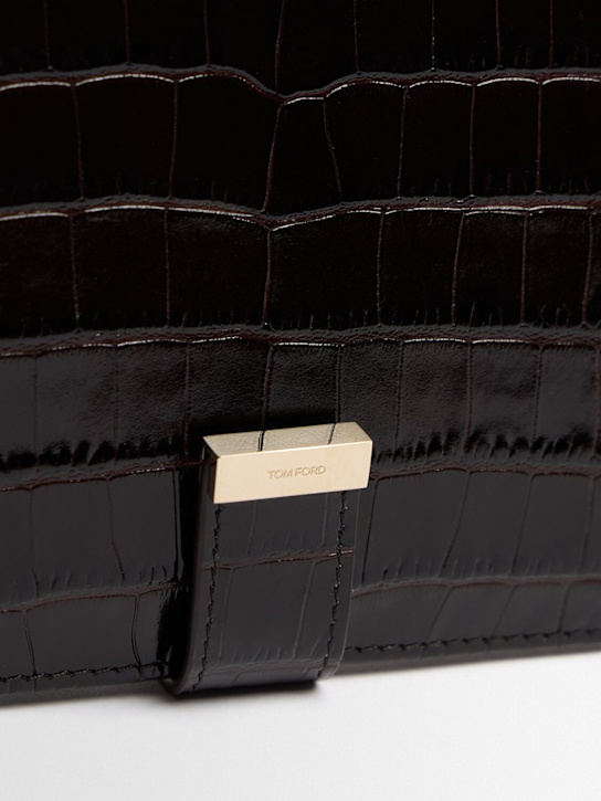 Tom Ford: Croc embossed patent leather clutch