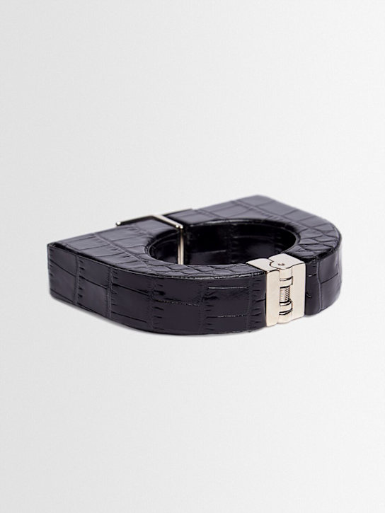 Tom Ford: Armband aus Lackleder mit Krokodilprägung