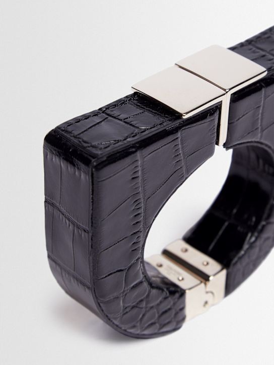 Tom Ford: Armband aus Lackleder mit Krokodilprägung