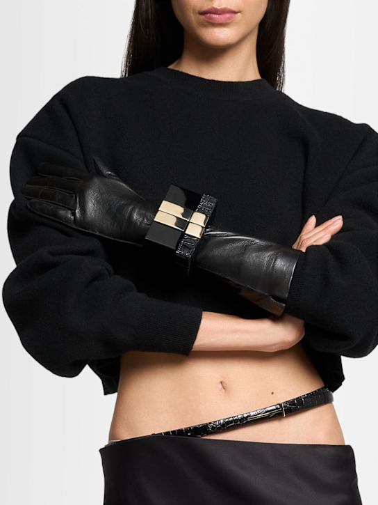 Tom Ford - Armband aus Lackleder mit Krokodilprägung