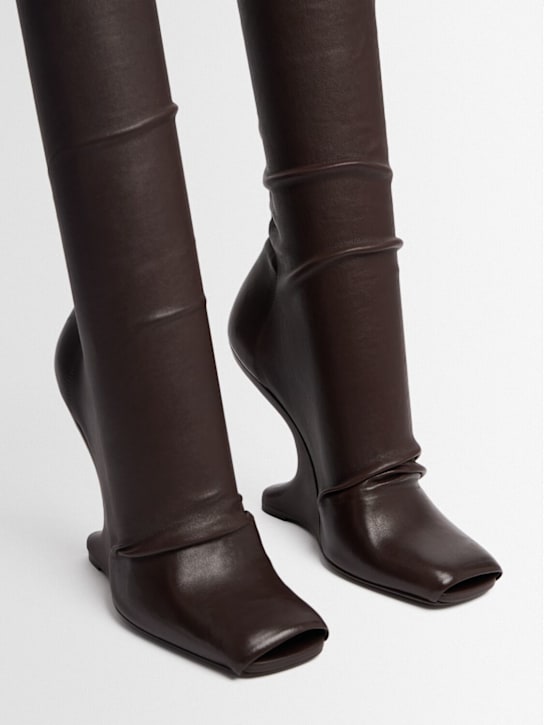 Rick Owens - 110mm schenkelhohe Stiefel aus Leder „Cantilever“