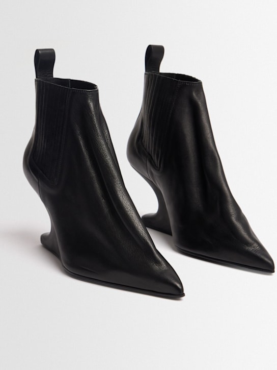 Rick Owens: 80mm Ankle Taco leather ankle boots