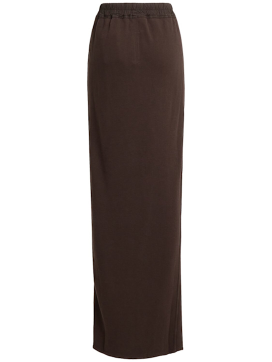 Rick Owens DRKSHDW: Jupe longue fendue devant en jersey Phleg