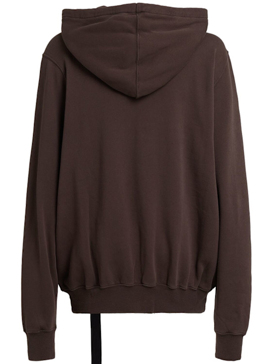 Rick Owens DRKSHDW: Felpa oversize in cotone con cappuccio