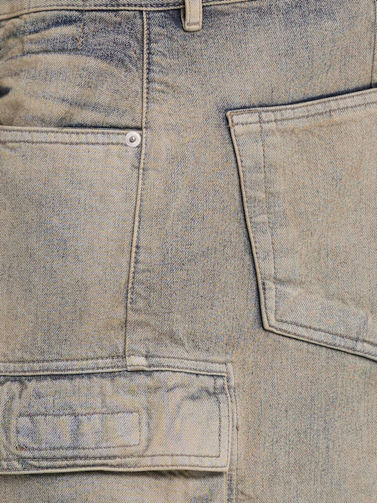 Rick Owens DRKSHDW: Jean cargo en denim coton double