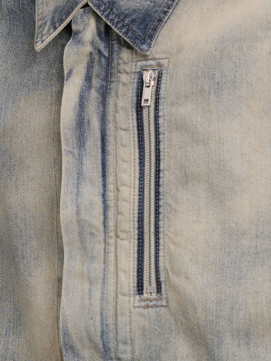 Rick Owens DRKSHDW: Cotton denim zip-front jacket