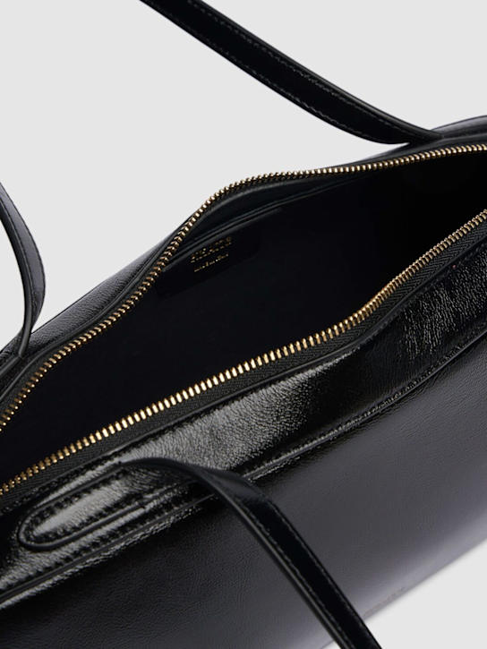 Khaite: Borsa a spalla Simona in vernice craclé