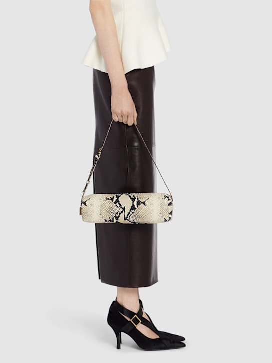 Khaite - Kye python embossed leather shoulder bag