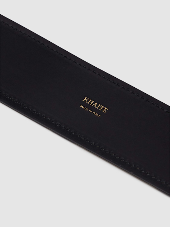 Khaite: 5cm Theo python print leather belt