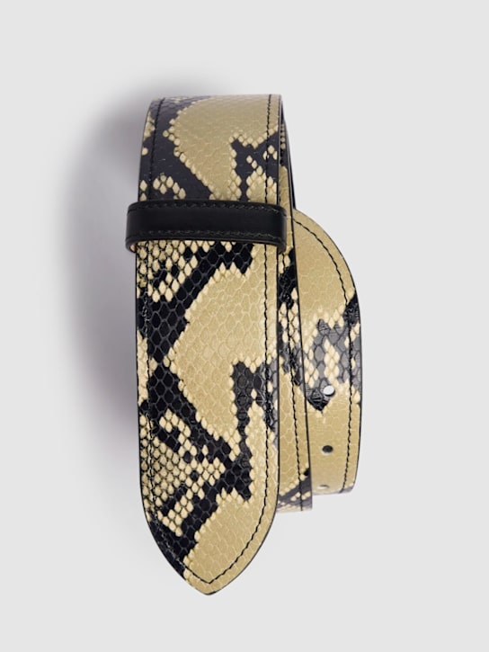 Khaite - 5cm Theo python print leather belt