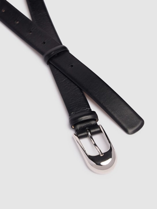 Khaite: Ceinture en cuir lisse Dome