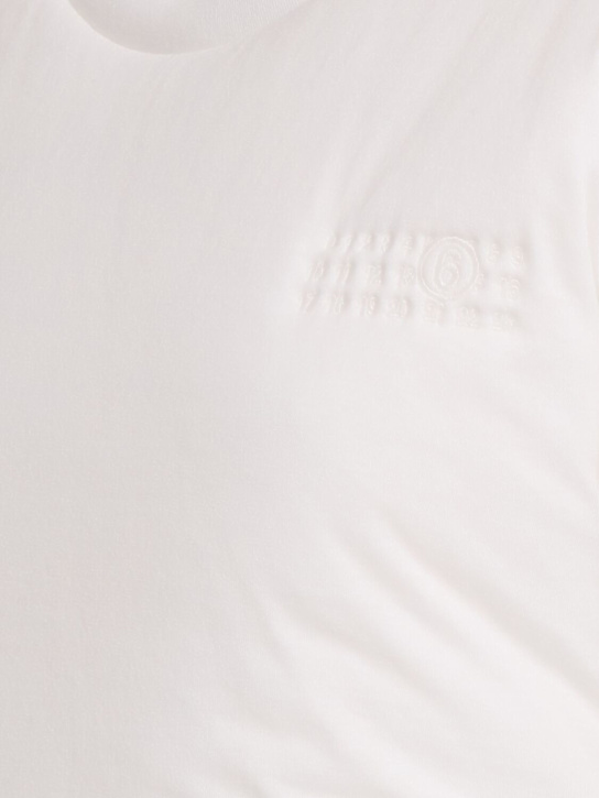 MM6 Maison Margiela: T-shirt en jersey de coton