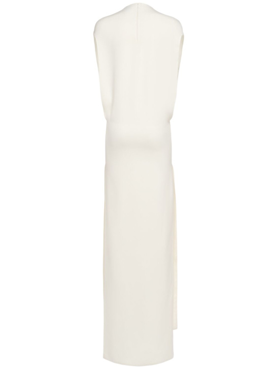Tom Ford: Robe de soirée longue en double georgette de soie