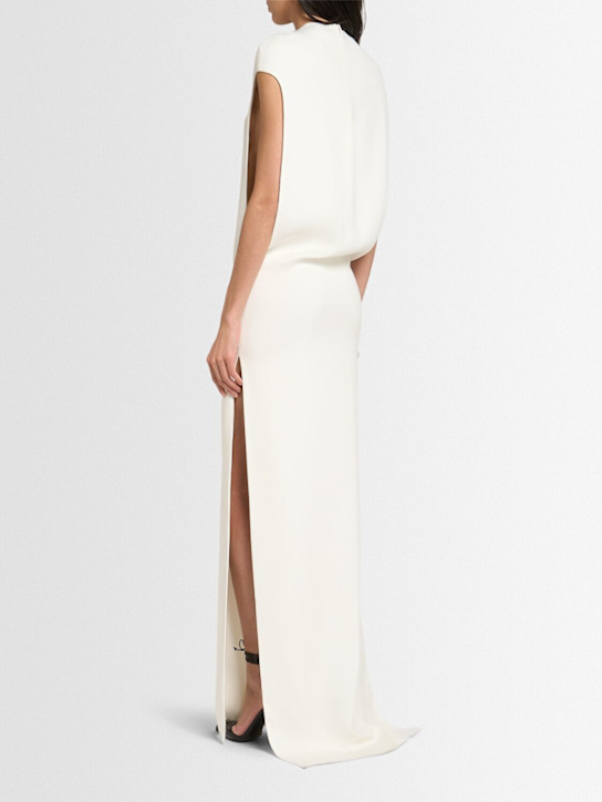 Tom Ford: Robe de soirée longue en double georgette de soie