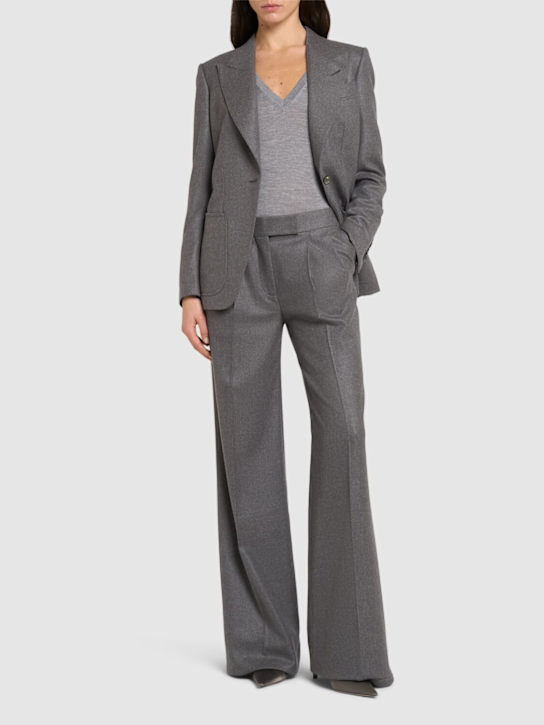 Tom Ford - Pantaloni larghi sartoriali in cashmere