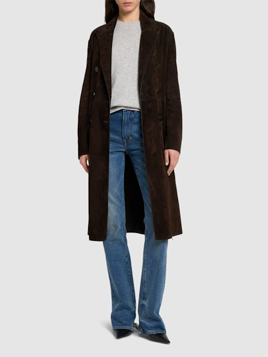 Tom Ford - Cappotto doppiopetto in camoscio
