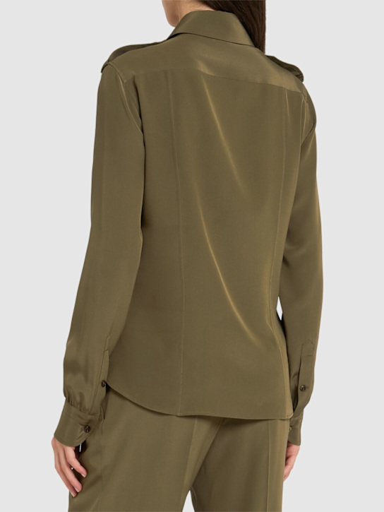 Tom Ford: Chemise en soie crêpe de Chine
