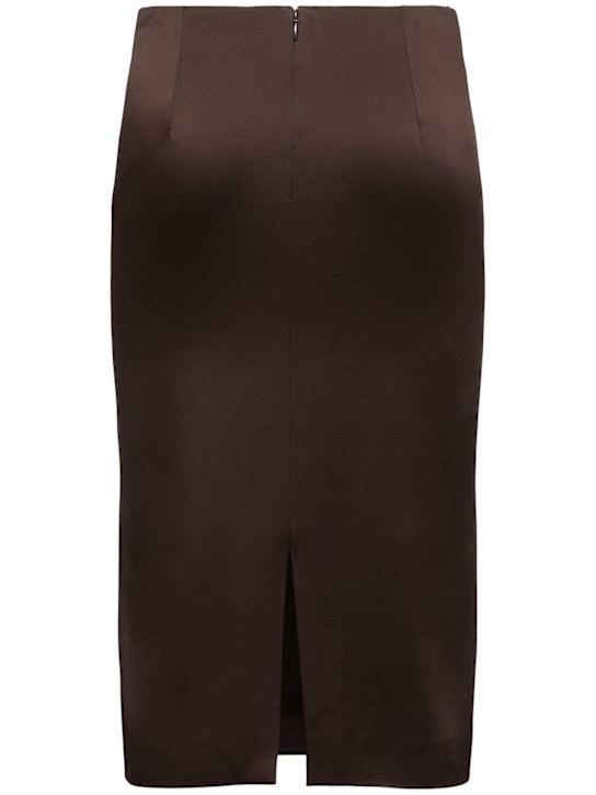 Tom Ford: Jupe crayon mi-longue en crêpe de satin envers