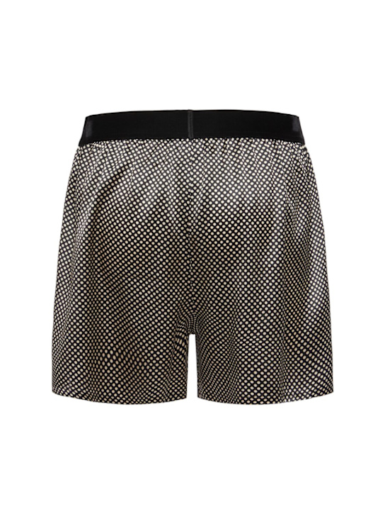 Tom Ford: Stretch Satin Shorts with Polka Dot Print