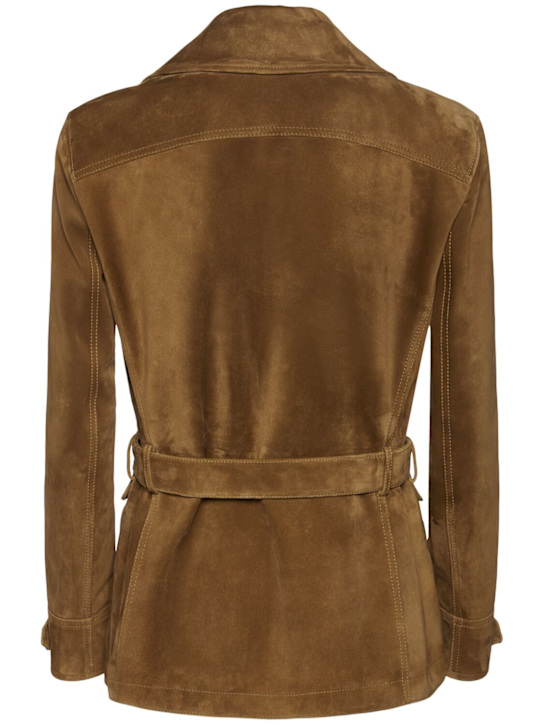 Tom Ford: Peacoat doppiopetto in camoscio