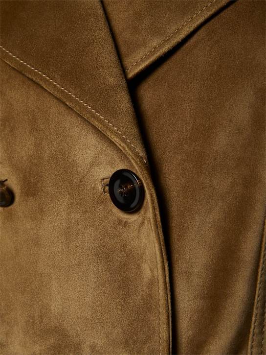 Tom Ford: Peacoat doppiopetto in camoscio
