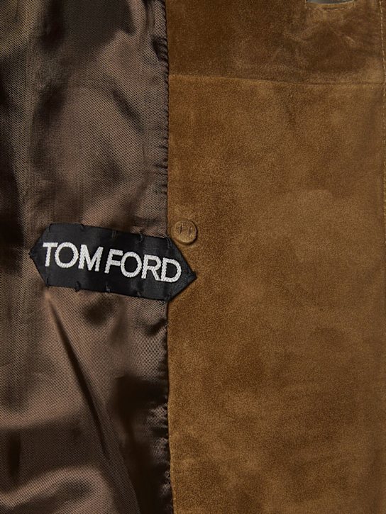 Tom Ford: Peacoat doppiopetto in camoscio