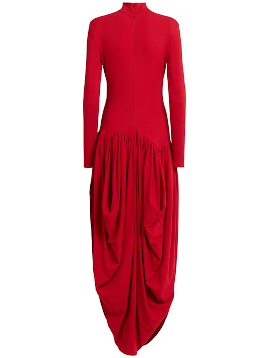 Magda Butrym: Robe en viscose à manches longues et col roulé