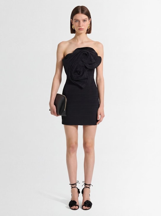Magda Butrym - Short Strapless Dress with Roses