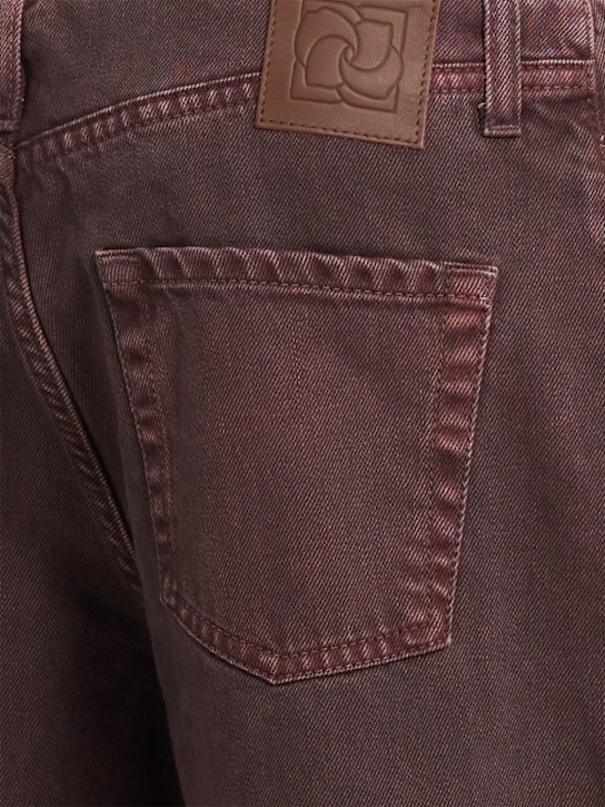 Magda Butrym: Jeans rectos de denim con cintura baja