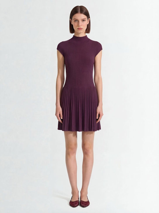 Magda Butrym: Robe courte en coton plissé