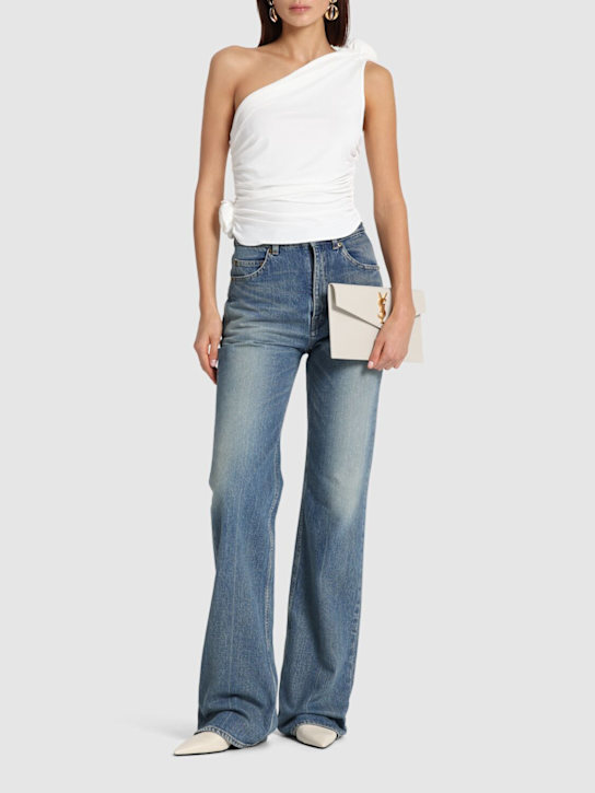Magda Butrym - Jersey one shoulder flower top