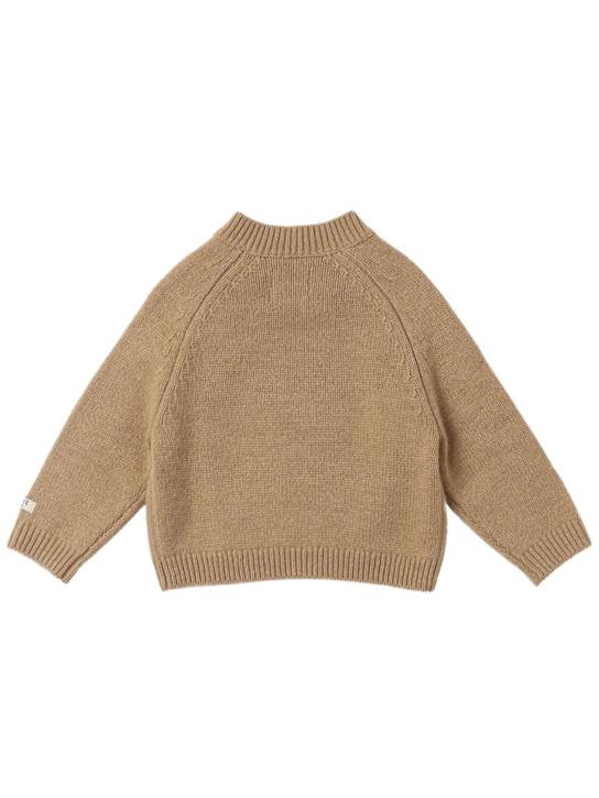 Donsje: Sweater aus Wollstrick mit Stickerei