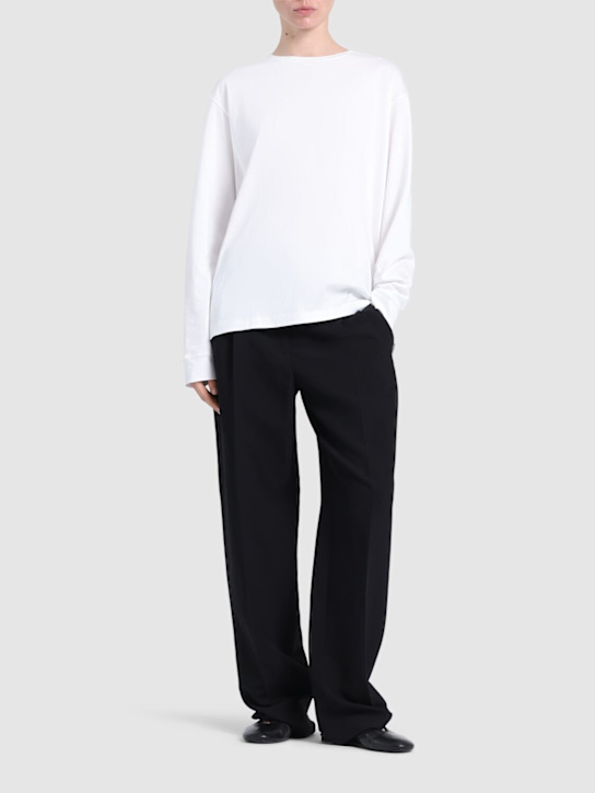 The Row - T-shirt en jersey de coton à manches longues Ciles