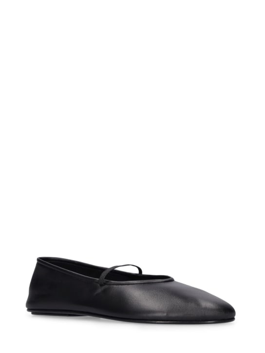 The Row: 10mm Elastic Ballet leather flats