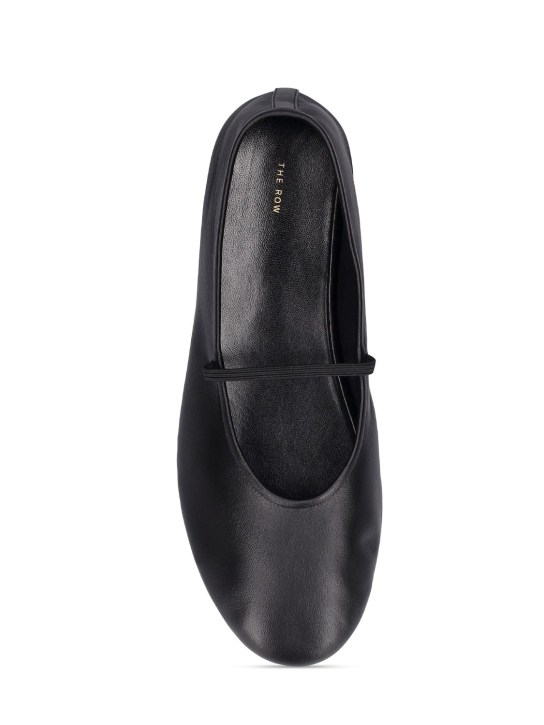 The Row: 10mm Elastic Ballet leather flats