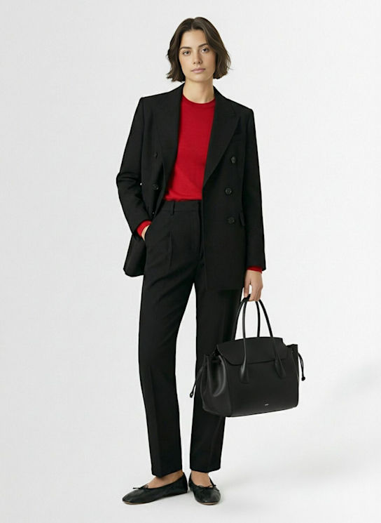 A.EMERY - Pantalon évasé en laine tailoring Otto