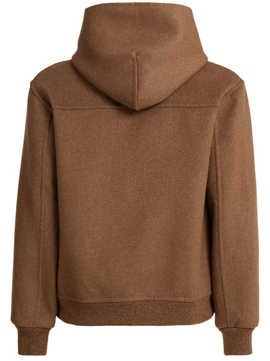 THE CORE: Wool blend full zip hoodie
