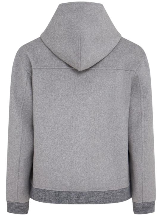 THE CORE: Wool blend full zip hoodie