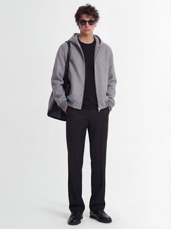 THE CORE - Wool blend full zip hoodie