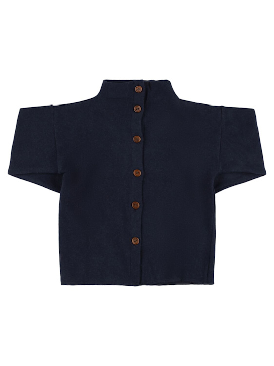 Babe & Tess: Cotton blend knit cardigan